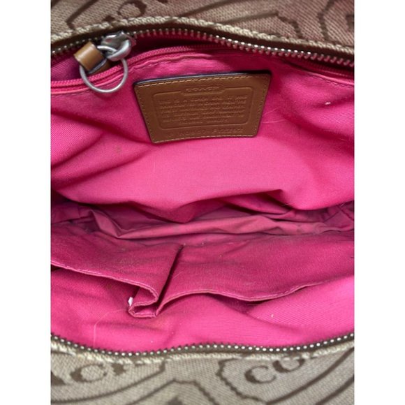 COACH Large Tan Brown Pink Tote Bag Msrp $350 - Picture 13 of 13